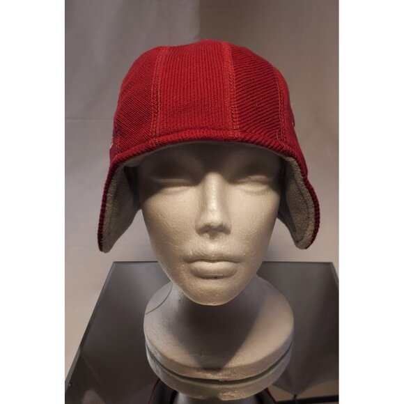New Era Razorbacks Winter Baseball Hat Cap with Ear Flaps Red - Picture 1 of 7